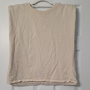 Bohme Beige Ribbed Tee